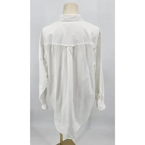 Preston & York Vintage Upcycled Embroidered Sneakers Button Down Shirt - Medium - Picture 4 of 9